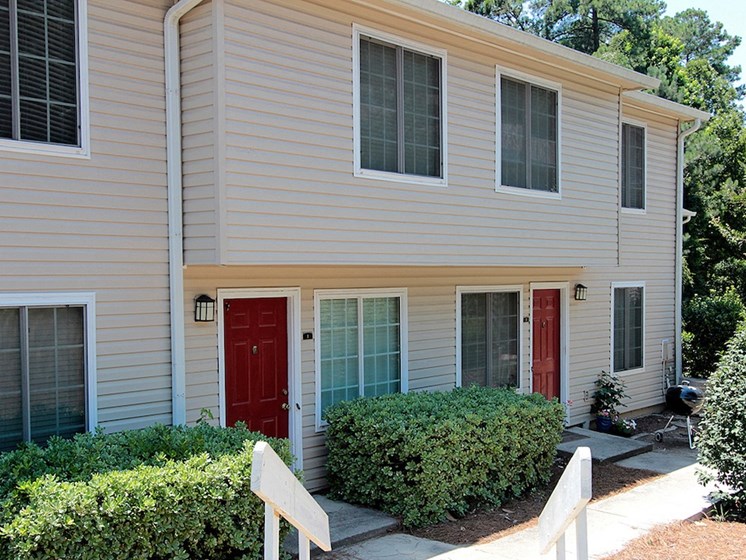outside of townhome at west winds townhomes in Columbia, sc